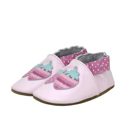 Robeez Baby Girls and Unisex Soft Soles Slip-Resistant Crib Shoes Slippers for Infant and Toddler, 0-24 Months 