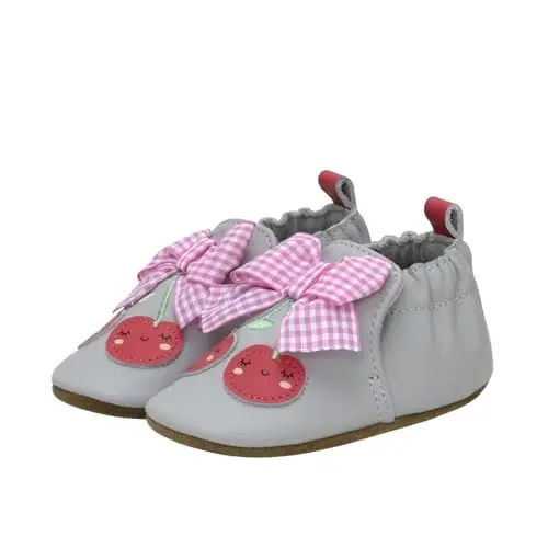 Robeez Baby Girls and Unisex Soft Soles Slip-Resistant Crib Shoes Slippers for Infant and Toddler, 0-24 Months 
