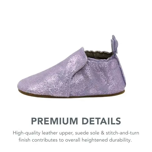 Robeez Baby Girls va Unisex Yumshoq Tagliklar Sirpanishga Qarshi Beshik Poyabzallari Chaqaloq va Go'daklar uchun Uy poyafzallari, 0-24 Oy - 4