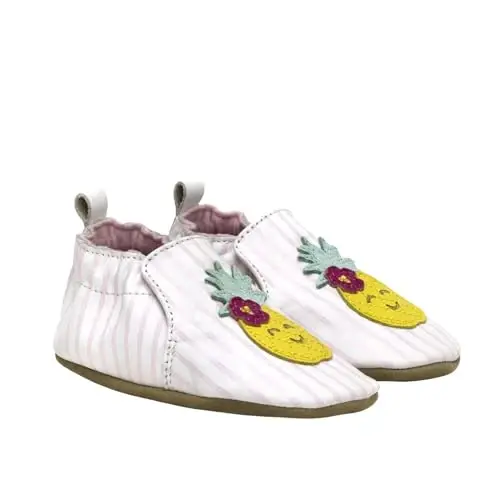Robeez Baby Girls va Unisex Yumshoq Tagliklar Sirpanishga Qarshi Beshik Poyabzallari Chaqaloq va Kichkintoylar uchun Uy poyabzali, 0-24 Oy 