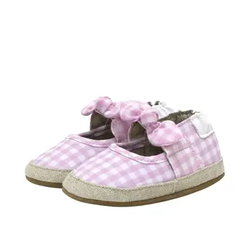 Robeez Baby Girls va Unisex Yumshoq Tagliklar Sirpanishga Qarshi Krovat Poyabzallari Chaqaloqlar va Go'daklar uchun Terliklar, 0-24 Oy - 1