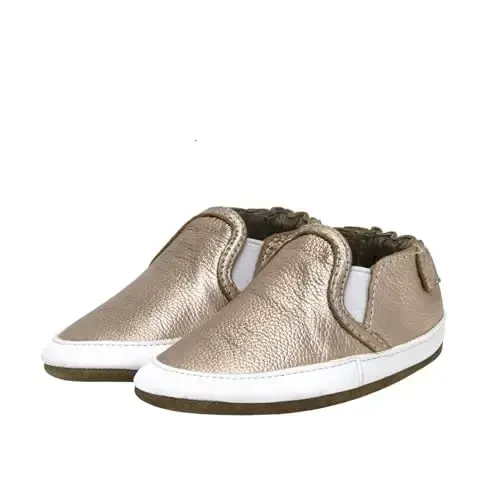 Robeez Baby Girls va Unisex Yumshoq tagliklar, sirpanishga qarshi yasalgan krovat poyabzallari, chaqaloqlar va yosh bolalar uchun mo'ljallangan, 0-24 oy - ROBEEZ