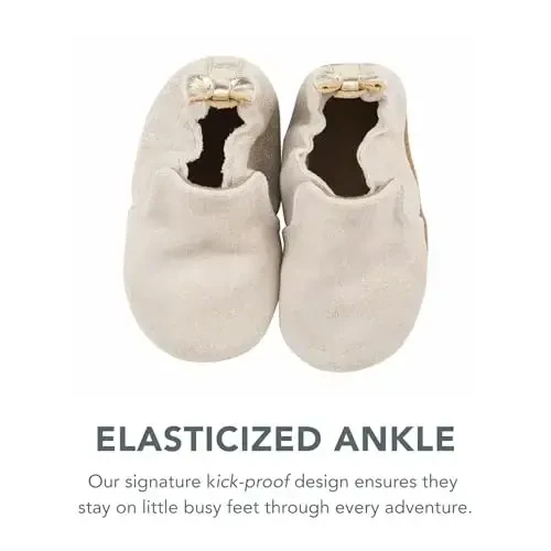 Robeez Baby Girls va Unisex Yumshoq Tagliklar Sirpanishga qarshi Yatak Poyafzallari Chaqaloq va Kichkintoylar uchun Uy poyafzallari, 0-24 Oy - 5