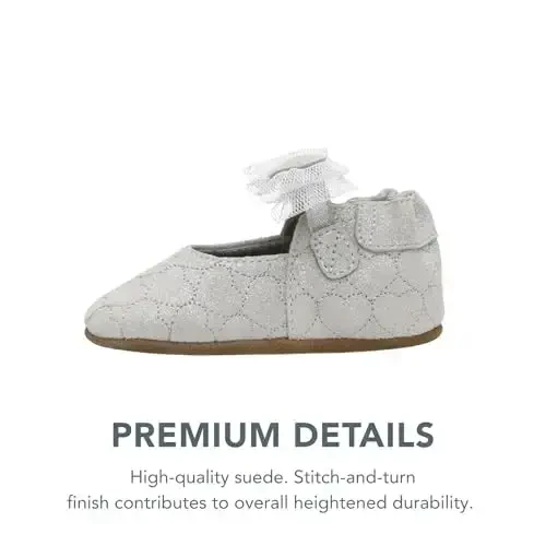 Robeez Baby Girls va Unisex Yumshoq Tagliklar Sirpanmaydigan Krovat Oyoq Kiyimlari Chaqaloq va Go'daklar uchun, 0-24 Oy - 3