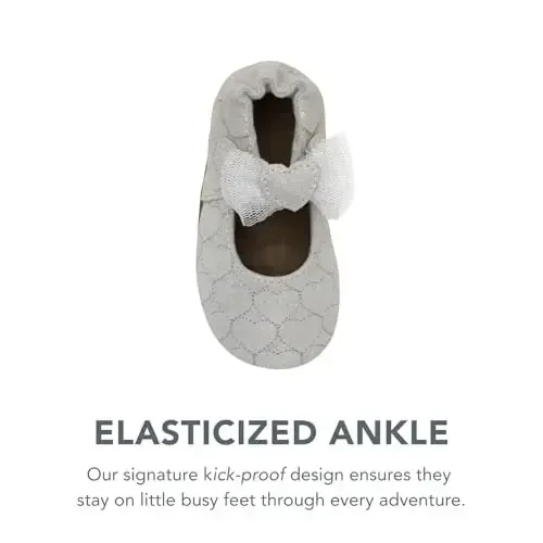 Robeez Baby Girls va Unisex Yumshoq Tagliklar Sirpanmaydigan Krovat Oyoq Kiyimlari Chaqaloq va Go'daklar uchun, 0-24 Oy - 6