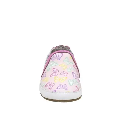 Robeez Baby Girls va Unisex Yumshoq taglikli, sirpanishga qarshi krovat poyabzali, chaqaloqlar va yosh bolalar uchun uy poyabzali, 0-24 oy - 4