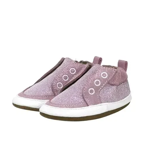 Robeez Baby Girls va Unisex Yumshoq taglikli, sirpanishga qarshi krovat poyabzallari, chaqaloq va yosh bolalar uchun uy poyabzallari, 0-24 oy 