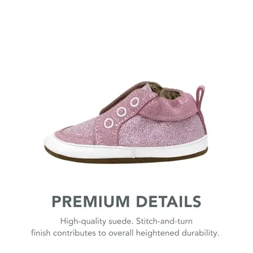 Robeez Baby Girls va Unisex Yumshoq taglikli, sirpanishga qarshi krovat poyabzallari, chaqaloq va yosh bolalar uchun uy poyabzallari, 0-24 oy - 3