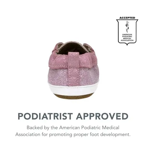 Robeez Baby Girls va Unisex Yumshoq taglikli, sirpanishga qarshi krovat poyabzallari, chaqaloq va yosh bolalar uchun uy poyabzallari, 0-24 oy - 4