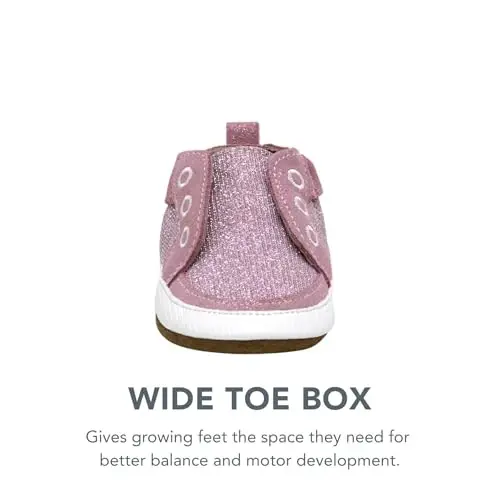 Robeez Baby Girls va Unisex Yumshoq taglikli, sirpanishga qarshi krovat poyabzallari, chaqaloq va yosh bolalar uchun uy poyabzallari, 0-24 oy - 5