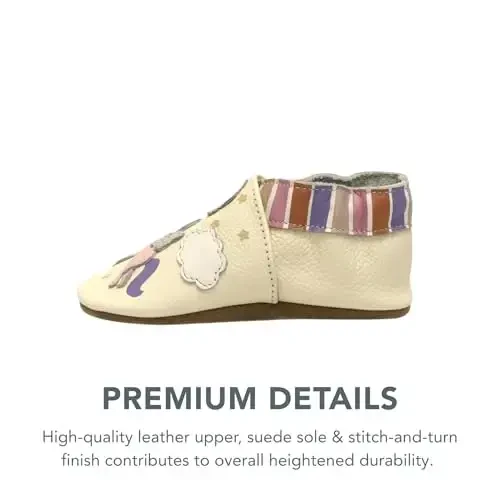 Robeez Baby Girls va Unisex Yumshoq taglikli sirpanishga qarshi krovat poyabzallari Chaqaloqlar va yosh bolalar uchun mo'ljallangan uy poyabzallari, 0-24 oy - 3