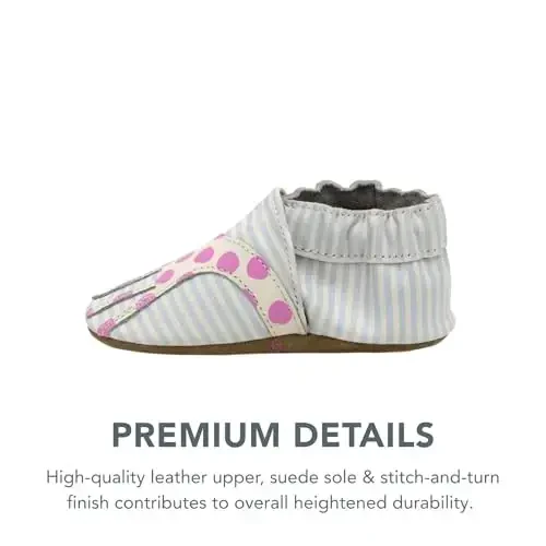 Robeez Baby Girls va Unisex Yumshoq taglikli, sirpanishga qarshi krovat poyafzallari, chaqaloq va yosh bolalar uchun, 0-24 oy - 3