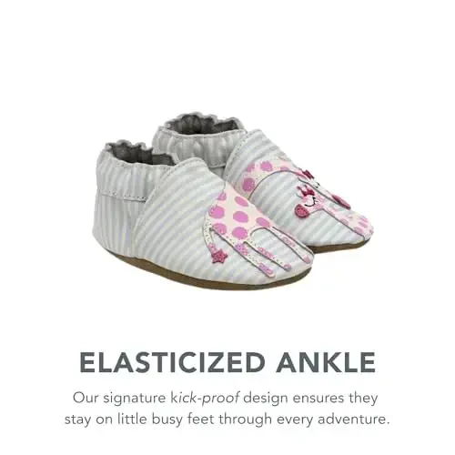 Robeez Baby Girls va Unisex Yumshoq taglikli, sirpanishga qarshi krovat poyafzallari, chaqaloq va yosh bolalar uchun, 0-24 oy - 6