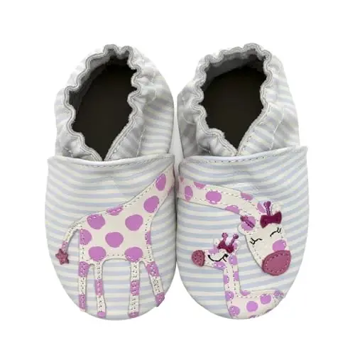 Robeez Baby Girls va Unisex Yumshoq taglikli, sirpanishga qarshi krovat poyafzallari, chaqaloq va yosh bolalar uchun, 0-24 oy - 1