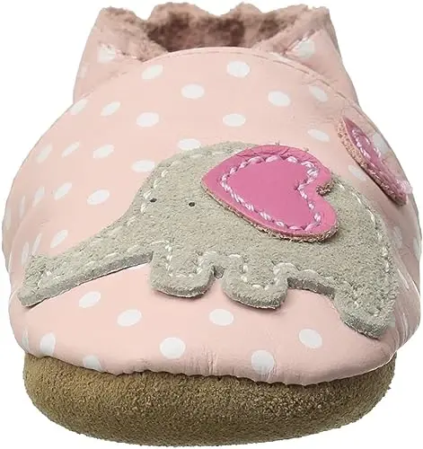 Robeez Baby Girls va Unisex Yumshoq taglikli sirpanishga qarshi krovat poyafzallari, chaqaloqlar va yosh bolalar uchun uy shippaklari, 0-24 oy - 4