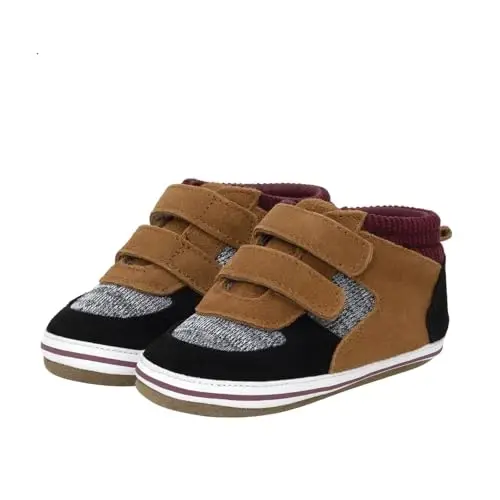 Robeez Baby Boys and Unisex First Kicks Slip Resistant Shoes & Sneakers for Infant and Toddler - 1