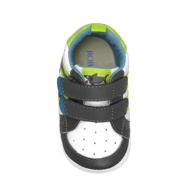 Robeez Baby Boys and Unisex First Kicks Slip Resistant Shoes & Sneakers for Infant and Toddler - 6