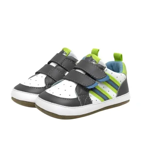 Robeez Baby Boys and Unisex First Kicks Slip Resistant Shoes & Sneakers for Infant and Toddler - 1