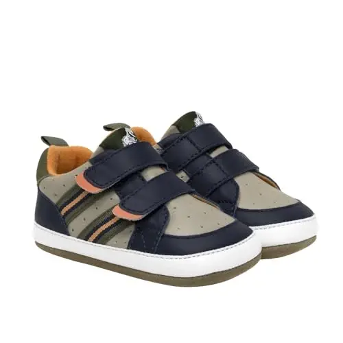 Robeez Baby Boys and Unisex First Kicks Slip Resistant Shoes & Sneakers for Infant and Toddler - 1