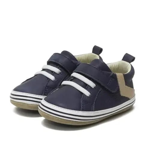 Robeez Baby Boys and Unisex First Kicks Slip Resistant Shoes & Sneakers for Infant and Toddler - 1