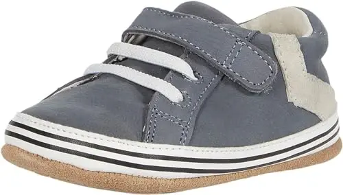 Robeez Baby Boys and Unisex First Kicks Slip Resistant Shoes & Sneakers for Infant and Toddler - 1
