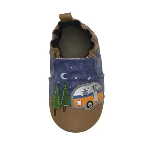 Robeez Baby Boys and Unisex Soft Soles Slip-Resistant Crib Shoes Slippers Moccasins for Infant and Toddler, 0-24 Months - 4