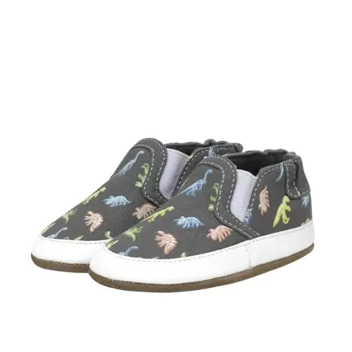 Robeez Baby Boys and Unisex Soft Soles Slip-Resistant Crib Shoes Slippers Moccasins for Infant and Toddler, 0-24 Months 