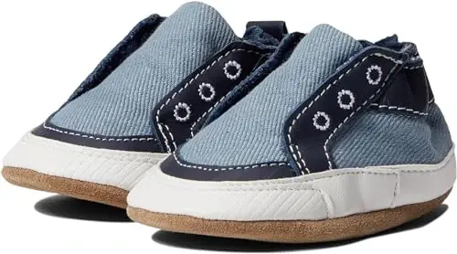Robeez Baby Boys and Unisex Soft Soles Slip-Resistant Crib Shoes Slippers Moccasins for Infant and Toddler, 0-24 Months - 1