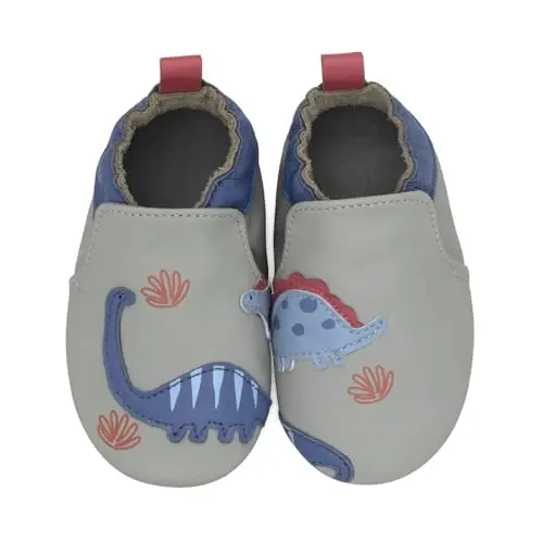 Robeez Baby Boys and Unisex Soft Soles Slip-Resistant Crib Shoes Slippers Moccasins for Infant and Toddler, 0-24 Months 