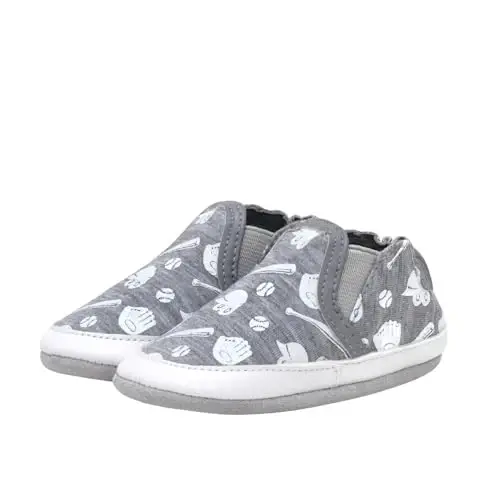 Robeez Baby Boys and Unisex Soft Soles Slip-Resistant Crib Shoes Slippers Moccasins for Infant and Toddler, 0-24 Months - 1