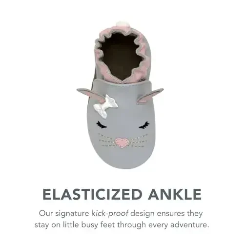 Robeez Baby Girls and Unisex Soft Soles Slip-Resistant Crib Shoes Slippers for Infant and Toddler, 0-24 Months - 6