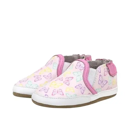 Robeez Baby Girls and Unisex Soft Soles Slip-Resistant Crib Shoes Slippers for Infant and Toddler, 0-24 Months - 1