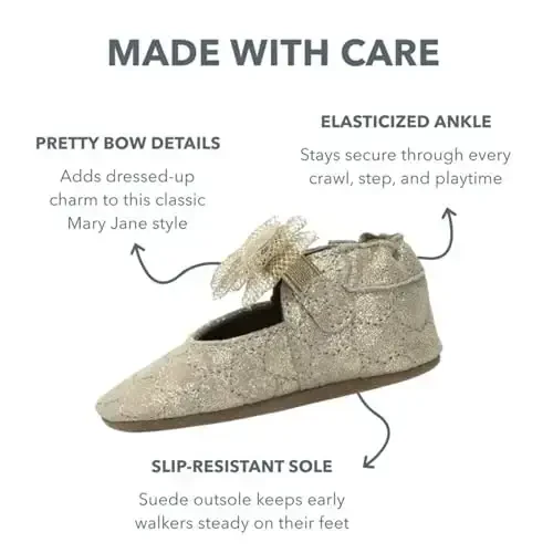 Robeez Baby Girls and Unisex Soft Soles Slip-Resistant Crib Shoes Slippers for Infant and Toddler, 0-24 Months - 7