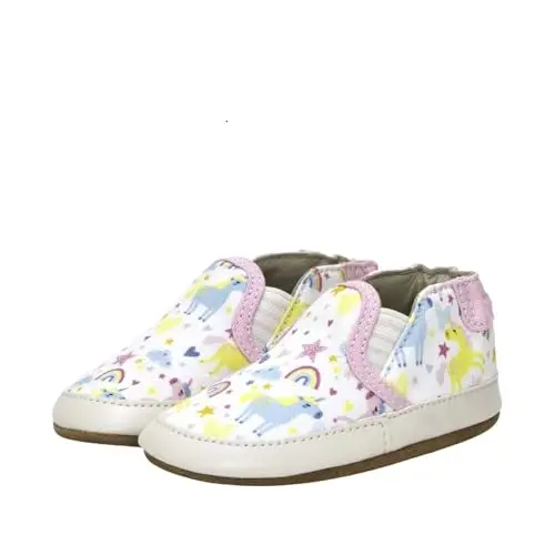 Robeez Baby Girls and Unisex Soft Soles Slip-Resistant Crib Shoes Slippers for Infant and Toddler, 0-24 Months 