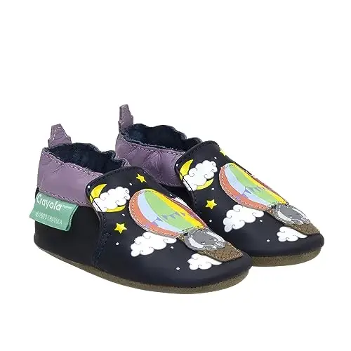 Robeez Baby Girls and Unisex Soft Soles Slip-Resistant Crib Shoes Slippers for Infant and Toddler, 0-24 Months 