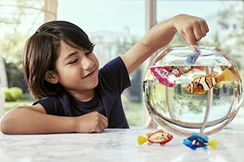 Robo Alive Robo Fish Robotic Swimming Fish (Teal + Orange) by ZURU Water Activated, Changes Color, Comes with Batteries,ModazoneExclusive (2 Pack) Series 3 - MODAZONE