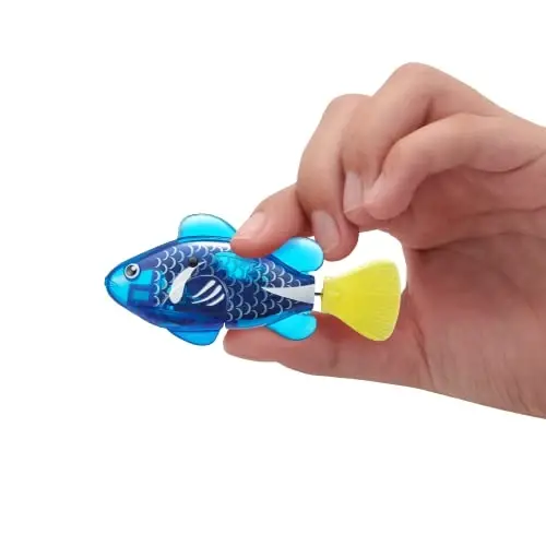 Robo Alive Robo Fish Robotic Swimming Fish (Blue + Red) by ZURU Water Activated, Changes Color, Comes with Batteries,ModazoneExclusive (2 Pack) Series 3 - 3