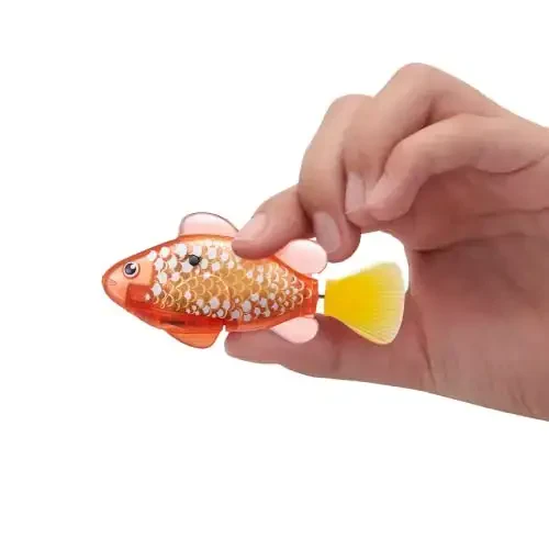 Robo Alive Robo Fish Robotic Swimming Fish (Pink + Golden) by ZURU Water Activated, Changes Color, Comes with Batteries,ModazoneExclusive (2 Pack) Series 3 - 3