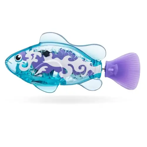 Robo Alive Robo Fish Series 2 (Teal + Orange 2 Pack) by ZURU Robotic Swimming Fish Water Activated, Changes Color, Comes with Batteries,ModazoneExclusive - Teal + Orange (2 Pack), 7165E - 4