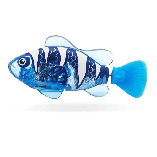 Robo Alive Robo Fish Series 2 (Red + Blue 2 Pack) by ZURU Robotic Swimming Fish Water Activated, Changes Color, Comes with Batteries,ModazoneExclusive - Red + Blue (2 Pack),Multi,7165G - 5