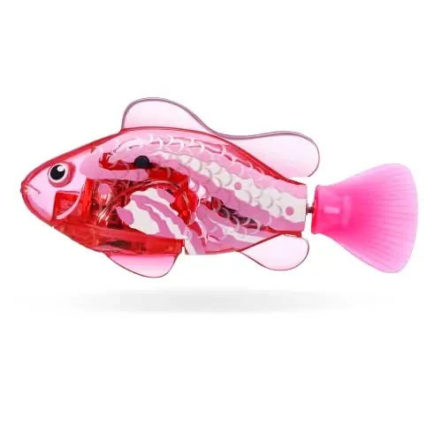 Robo Alive Robo Fish Series 2 (Hot Pink + Pink 2 Pack) by ZURU Robotic Swimming Fish Water Activated, Changes Color, Comes with Batteries,ModazoneExclusive,Multi,7165H - 4