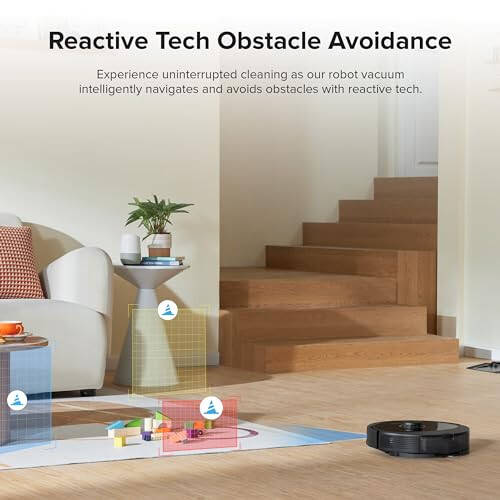 Roborock Q8 Max+, Self-Emptying, Hands-Free Cleaning for up to 7 Weeks, Reactive Tech Obstacle Avoidance, 5500 Pa Suction, DuoRoller Brush, APP-Controlled Mopping, Black. - 3