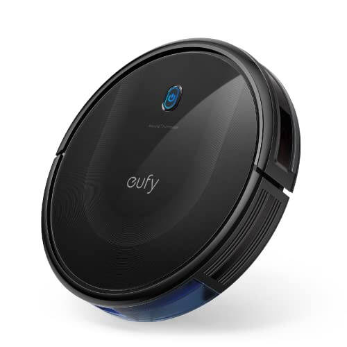 Робот-пылесос eufy 11S MAX, сверхтонкий, мощное всасывание, тихий, самозарядный роботизированный пылесос, очищает твердые полы и ковры со средним ворсом, черный - 1