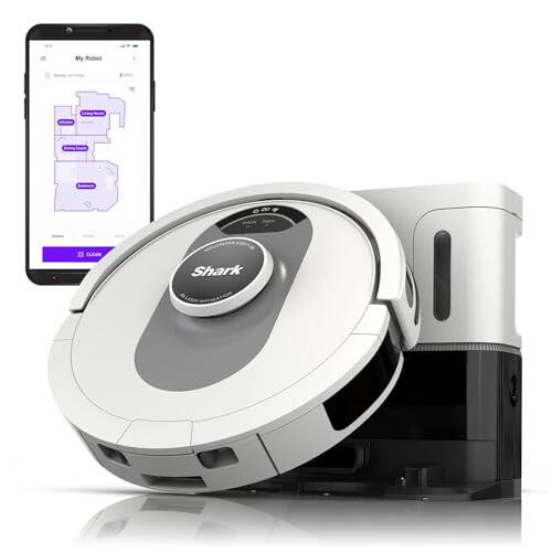 Робот-пылесос Shark AI Ultra Voice Control Robot Vacuum с навигацией Matrix Clean, картографированием дома, емкостью на 60 дней, автоматической станцией самоочистки для домов с домашними животными, коврами и твердыми полами (серебристый/черный) - 1