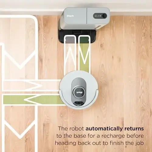 Робот-пылесос Shark AI Ultra Voice Control Robot Vacuum с навигацией Matrix Clean, картографированием дома, емкостью на 60 дней, автоматической станцией самоочистки для домов с домашними животными, коврами и твердыми полами (серебристый/черный) - 4