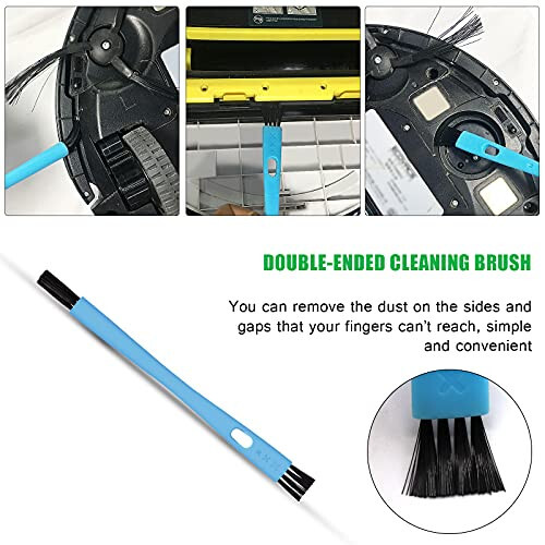 Midukit Vacuum AttacModazoneents Accessories for Robot Vacuum Cleaner,Cleaning Brush roll Cleaning Tool Replacement Parts, Part kit Tool for Vacuums Cleaner Replacement Include Vacuum Cleaning Cloth - 4
