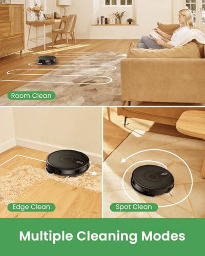 Robot Vacuum and Mop Combo, 2 in 1 Mopping Robot with Watertank and Dustbin, Gyro Navigation, Max 120Mins, App/Voice/Remote, Self-Charging Robotic Vacuum Cleaner, Good for Hard Floor, Low-Pile Carpet - 5