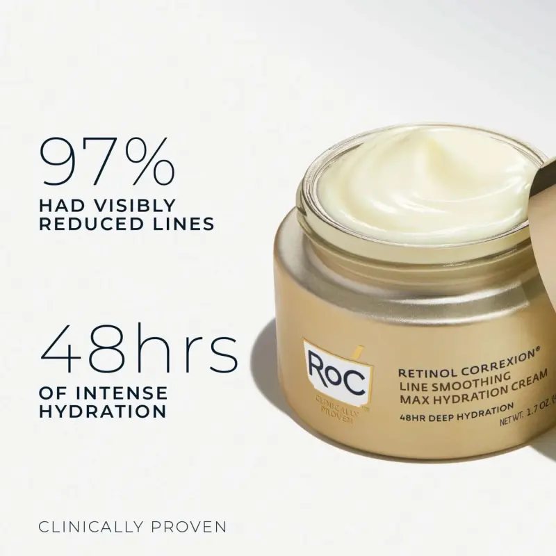 RoC Retinol Correxion Anti-Aging Retinol Cream with Hyaluronic Acid, Fragrance-Free 1.7 oz - 3