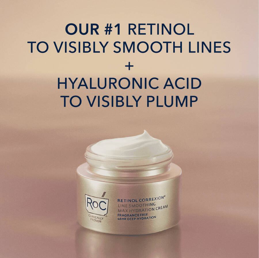 RoC Retinol Correxion Koku İçermeyen Yaşlanma Karşıtı Retinol Kremi ile Hyaluronik Asit 1.7 oz - 16