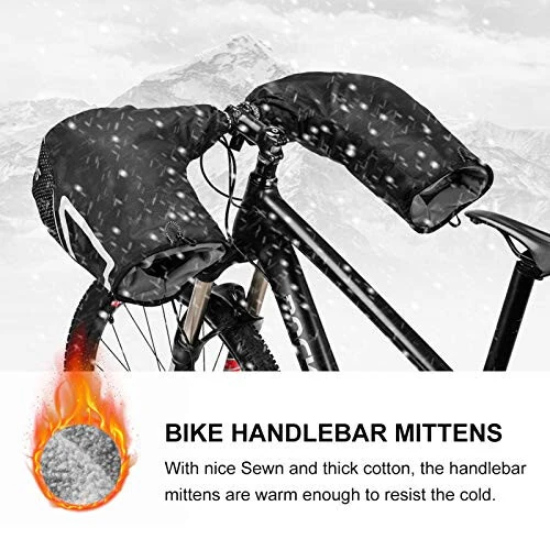 ROCKBROS Bike Handlebar Mittens Winter Extreme Cold Weather Mountain Commuter MTB Fat Bike Bar Covers Cyclist Pogies Mitten - ROCKBROS (1)